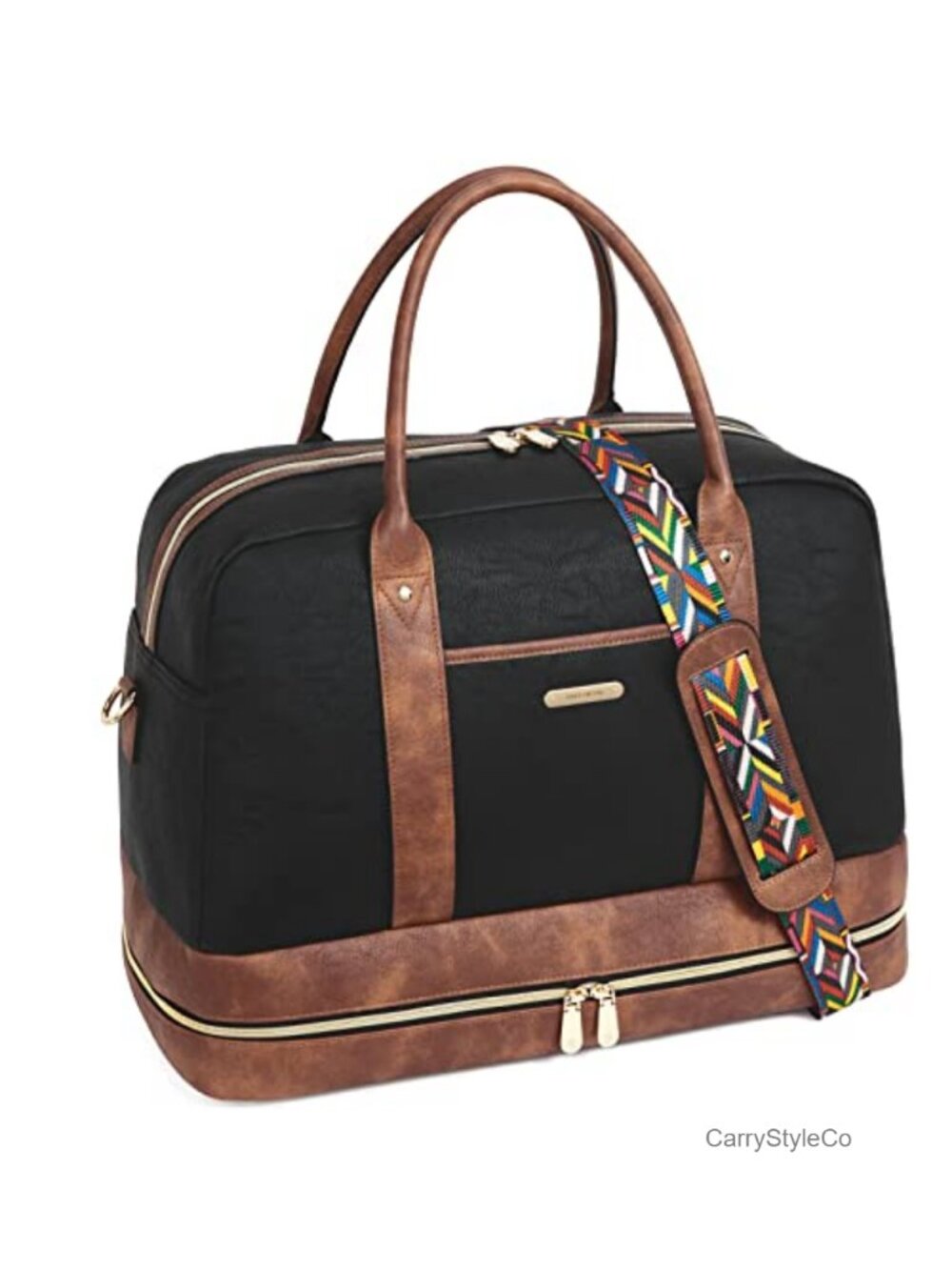 Leather Weekender Duffel Travel Bag Overnight Carry On Gym